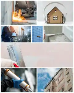 עבודות בגובה עם ציוד בטיחות, סנפלינג, ומערכות הרמה.