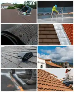 עבודות בגובה עם ציוד בטיחות ותחזוקה מקצועית.