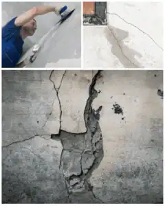 תיקון סדקים וקירות חיצוניים בגובה רב.