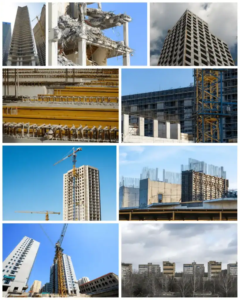 עבודות בגובה בבנייה, בניינים גבוהים, עבודות בניין מקצועיות.