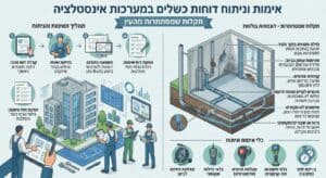 תהליך ביצוע עבודות בגובה עם ציוד בטיחות מתקדם ומומחים מקצועיים.